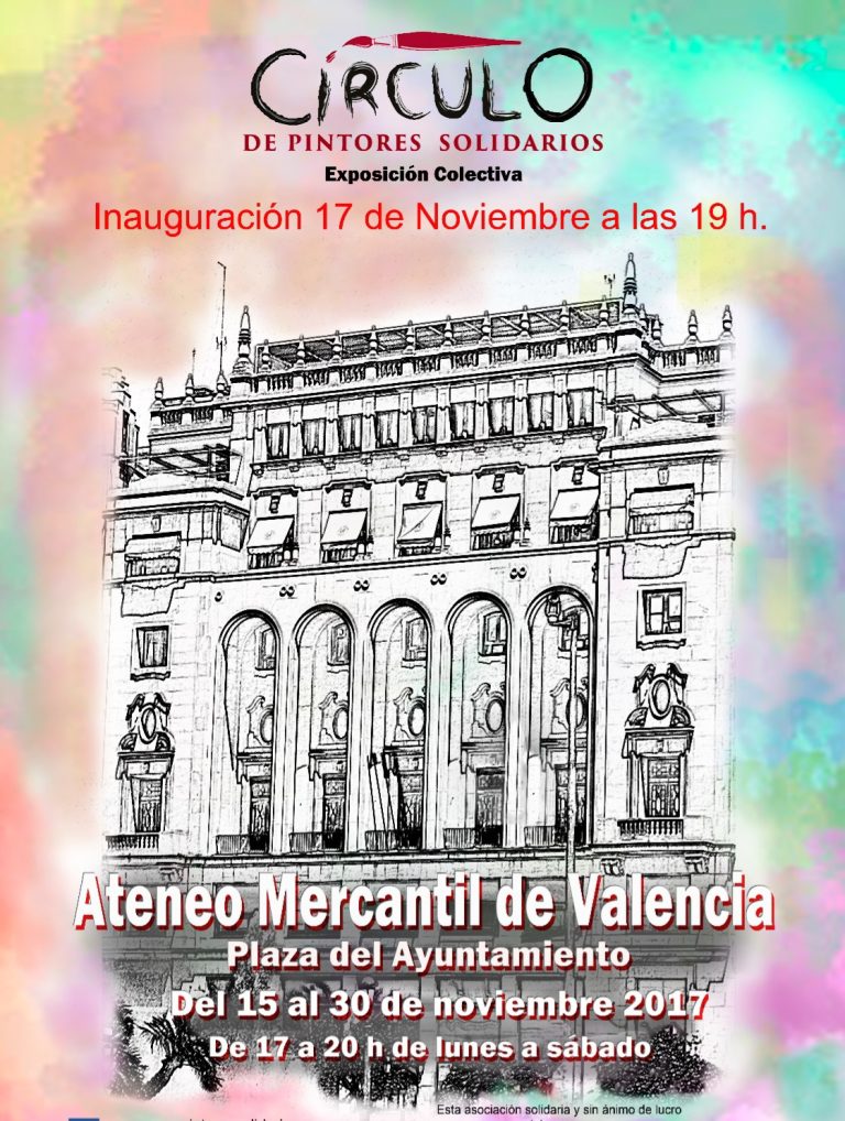 Cartel de la exposición con foto del edificio del Ateneo.