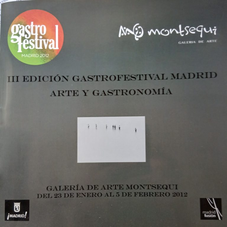 Cartel del III Gastrofestival Madrid, Arte y Gastronomía, en la Galería Montsequi.