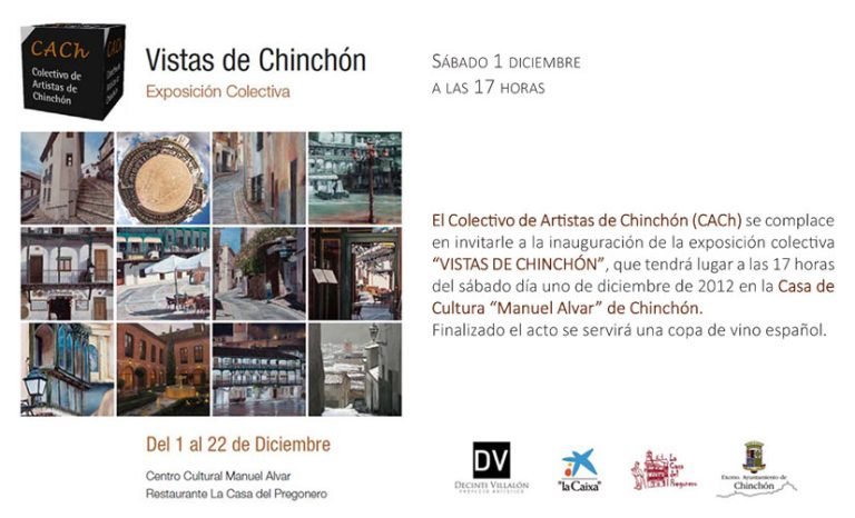 Cartel de la exposición colectiva Vistas de Chinchón del Colectivo de Artistas de Chinchón.